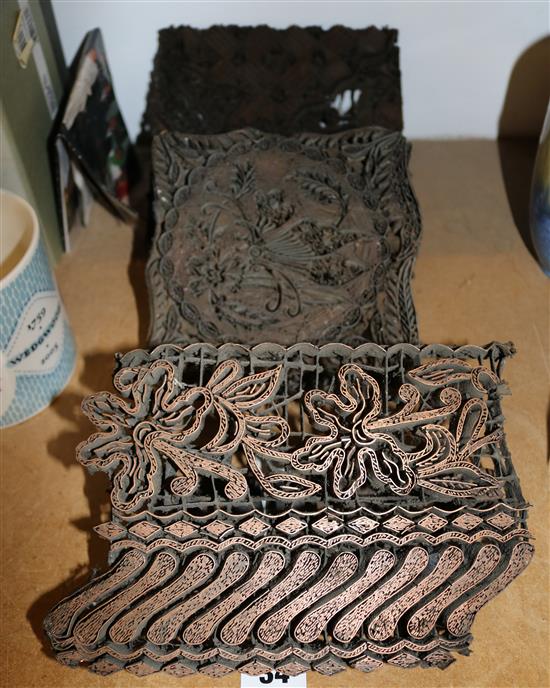 Three Indonesian Batik stamps